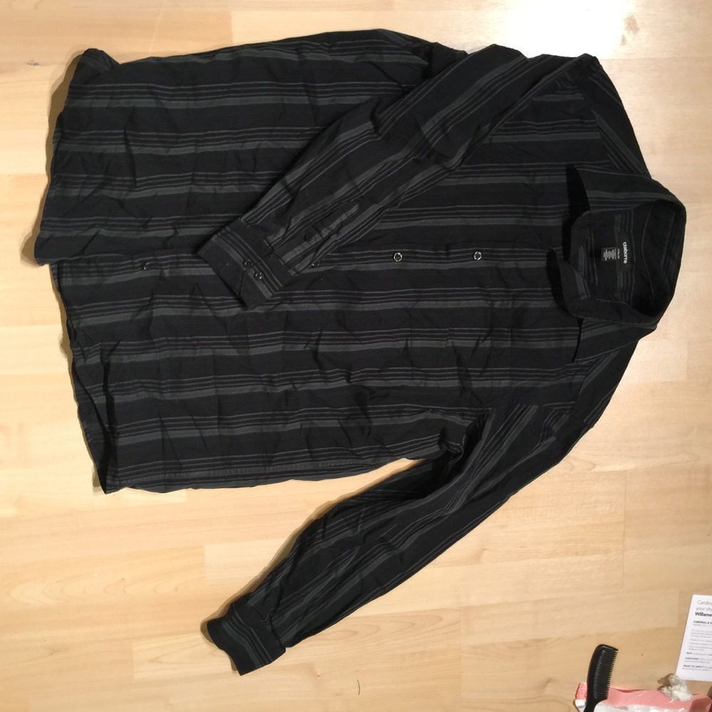 Striped collared shirt